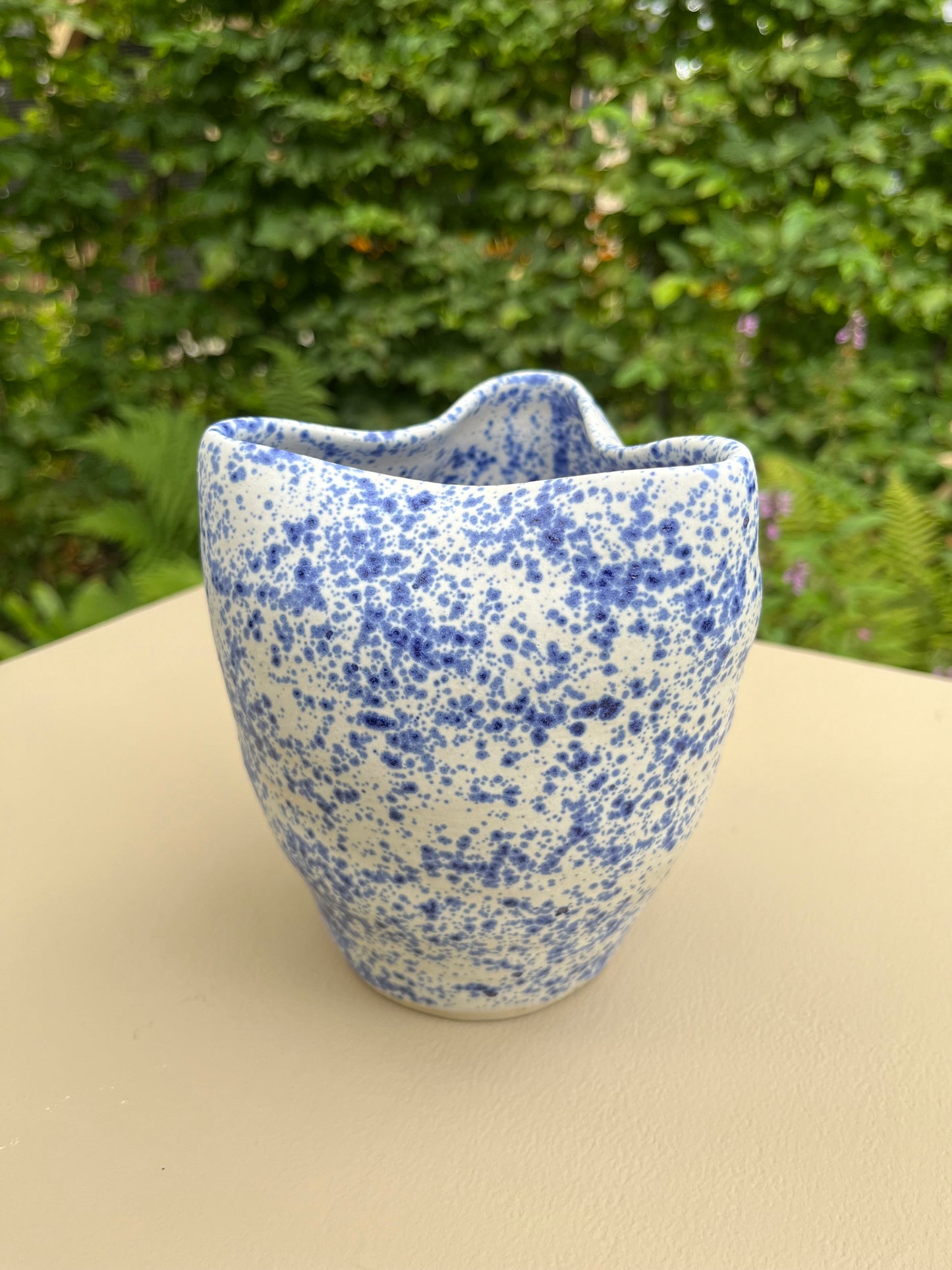 Vaasje Blauw stippel
