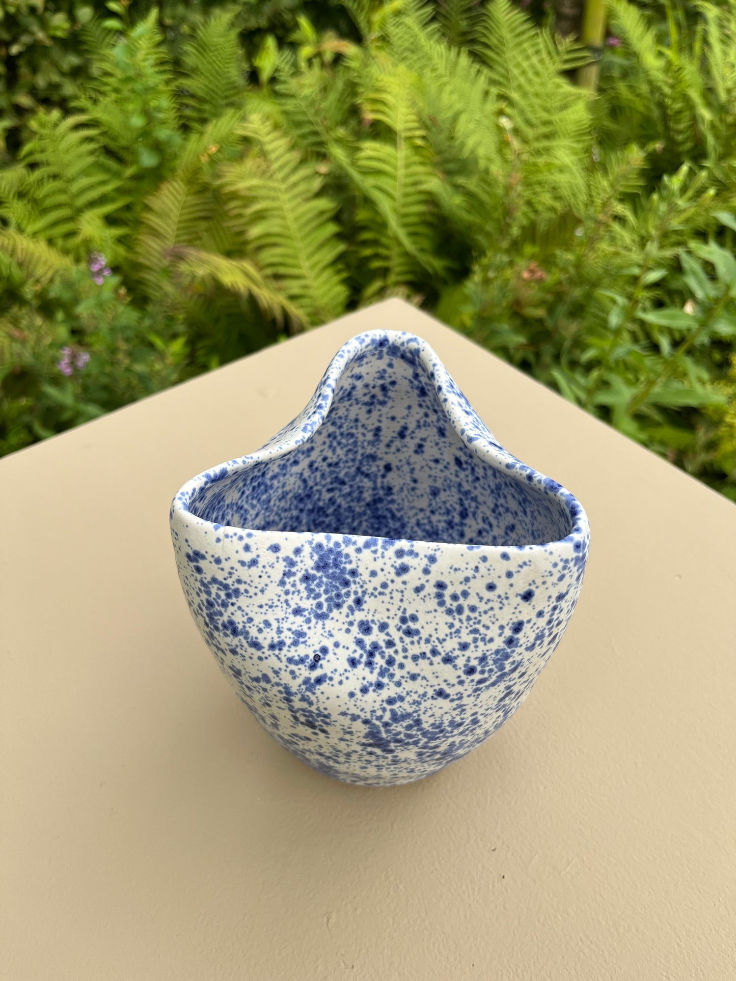 Vaasje Blauw stippel